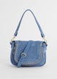 Load image into Gallery viewer, Large Michaela Bag in Blue Suede

