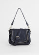 Load image into Gallery viewer, Large Michaela Bag in Blue Metallic Leather
