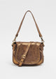 Load image into Gallery viewer, Small Michaela Bag in Gold Leather

