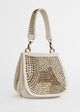 Load image into Gallery viewer, Double Sided Saddle Bag in Cream and Brass
