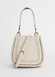 Load image into Gallery viewer, Double Sided Saddle Bag in Cream and Brass

