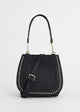 Load image into Gallery viewer, Double Sided Saddle Bag in Black Gold Stud
