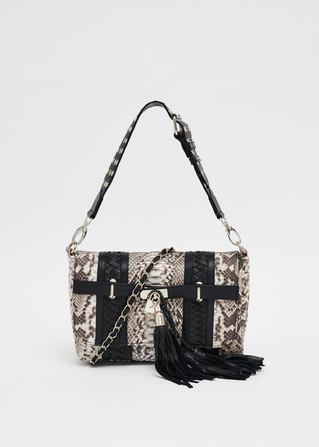 Large Lolly Bag in Black Python – Wendy Murray Design