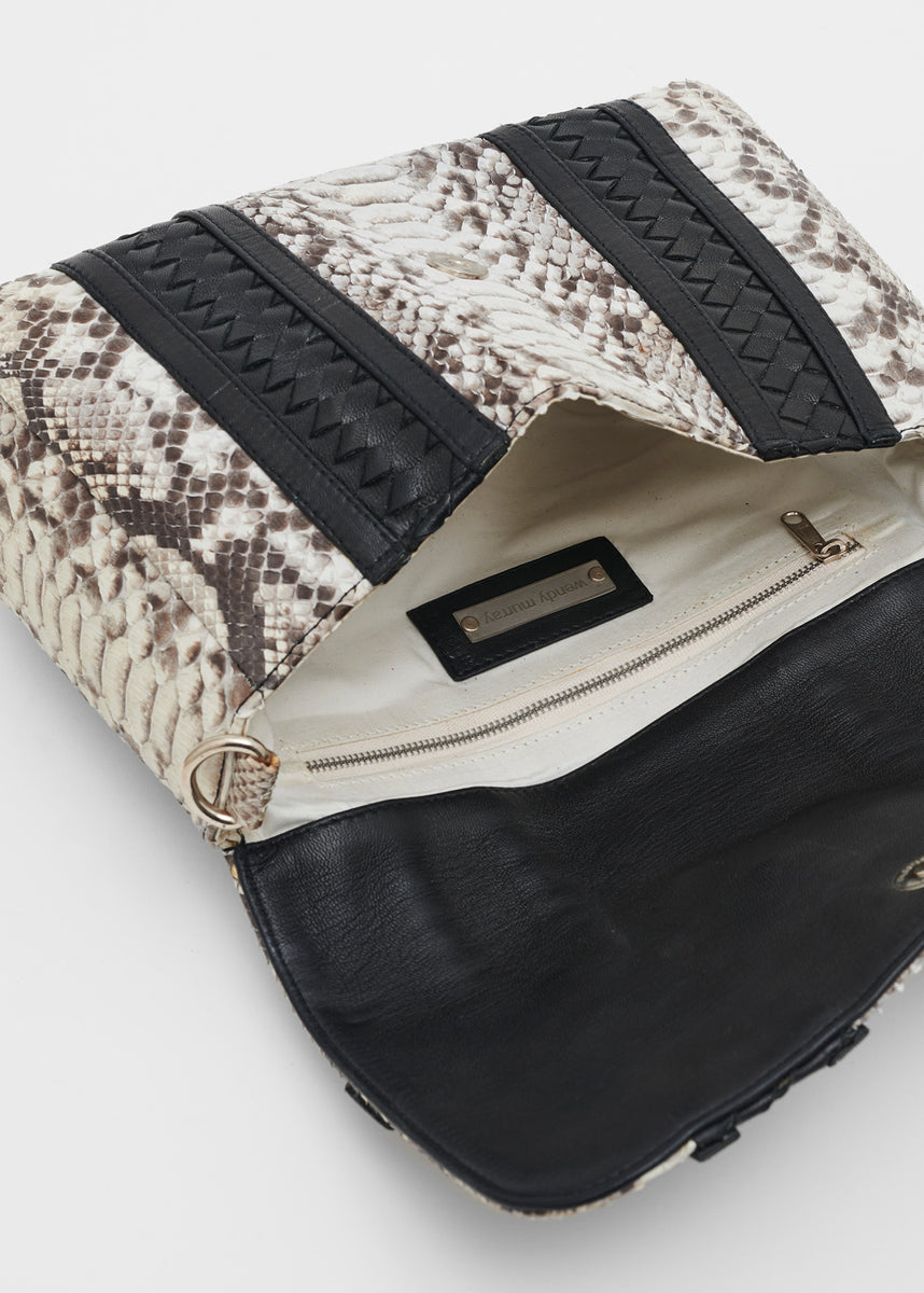 Large Lolly Bag in Black Python – Wendy Murray Design