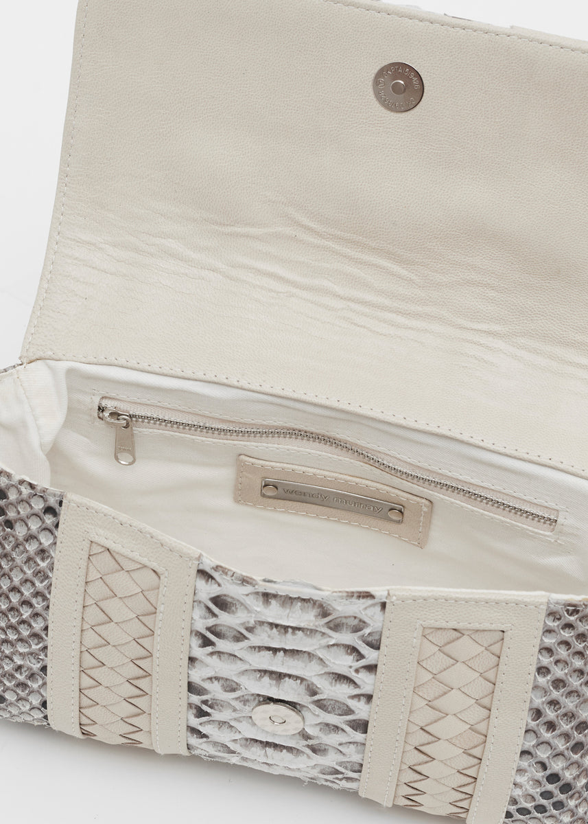 Small Lolly Bag in Natural Python – Wendy Murray Design