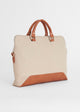 Load image into Gallery viewer, Bonnie Laptop Bag in Cream &amp; Tan
