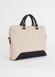 Load image into Gallery viewer, Bonnie Laptop Bag in Cream &amp; Black
