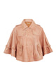 Load image into Gallery viewer, Short cape in Suede Shiny dusty pink
