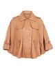 Load image into Gallery viewer, Short cape in Suede Shiny tan
