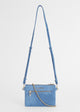 Load image into Gallery viewer, Irene Double Purse in Blue Suede
