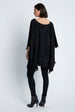 Load image into Gallery viewer, Oversized Beaded Poncho In Black

