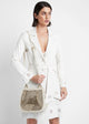 Load image into Gallery viewer, Double Sided Saddle Bag in Cream and Brass
