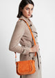 Load image into Gallery viewer, Small Michaela Bag in Orange Suede
