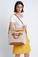 Load image into Gallery viewer, Bonnie Laptop Bag in Cream &amp; Tan
