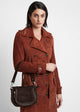 Load image into Gallery viewer, Small Michaela Bag in Chocolate Suede
