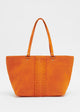 Load image into Gallery viewer, Michelle Tote in Orange Suede
