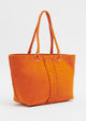 Load image into Gallery viewer, Michelle Tote in Orange Suede
