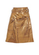 Load image into Gallery viewer, Wrap Skirt in leather Metallic Gold
