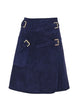 Load image into Gallery viewer, Wrap Skirt in Suede Navy
