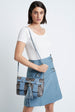 Load image into Gallery viewer, Wrap Skirt in Leather Light Blue
