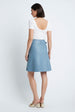 Load image into Gallery viewer, Wrap Skirt in Leather Light Blue
