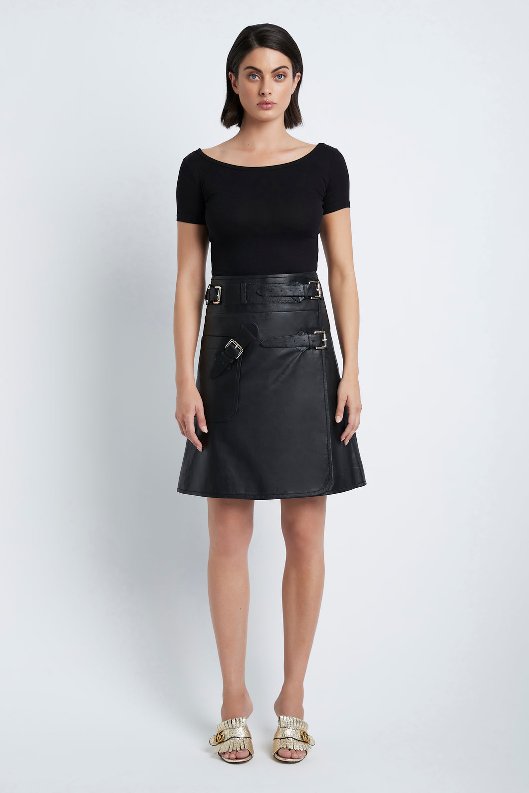 Wrap_Skirt_in_Leather_Black