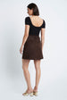 Load image into Gallery viewer, Wrap skirt in suede chocolate
