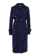 Load image into Gallery viewer, Bonnie Wrap Trench in Suede Navy

