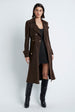 Load image into Gallery viewer, Bonnie Wrap Trench in Chocolate Suede
