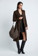 Load image into Gallery viewer, Bonnie Wrap Trench in Chocolate Suede
