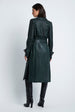 Load image into Gallery viewer, Bonnie Wrap Trench in Forest Green Leather
