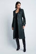 Load image into Gallery viewer, Bonnie Wrap Trench in Forest Green Leather
