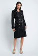 Load image into Gallery viewer, Double Breasted Trench in Suede Black

