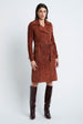 Load image into Gallery viewer, Double Breasted Trench in Suede Rust
