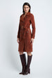 Load image into Gallery viewer, Double Breasted Trench in Suede Rust
