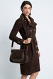 Load image into Gallery viewer, Double Breasted Trench in Suede Chocolate
