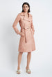 Load image into Gallery viewer, Double Breasted Trench in Suede Pink Glitter
