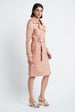 Load image into Gallery viewer, Double Breasted Trench in Suede Pink Glitter

