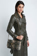 Load image into Gallery viewer, Double Breasted Trench in Leather Olive
