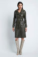 Load image into Gallery viewer, Double Breasted Trench in Leather Olive
