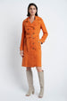 Load image into Gallery viewer, Double Breasted Trench in Suede Orange
