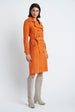 Load image into Gallery viewer, Double Breasted Trench in Suede Orange
