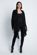 Load image into Gallery viewer, long beaded shawl in black
