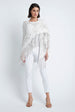 Load image into Gallery viewer, long beaded shawl in white
