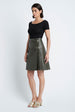 Load image into Gallery viewer, Wrap Skirt in Leather Olive
